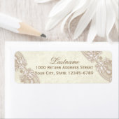 Victoriaans bloemenkant etiket (Insitu)