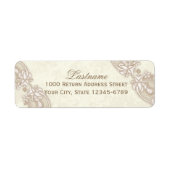 Victoriaans bloemenkant etiket (Voorkant)