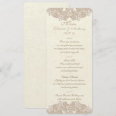 Victoriaans Bloemenkant Menu Kaart (Voorkant / Achterkant)