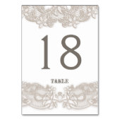 Victoriaans Bloemenkant Ontwerp Witte Tafel Kaart (Achterkant)