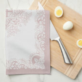 Victoriaans bloemenkeukenhanddoek theedoek (Quarter Fold)