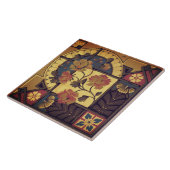 Victoriaans bloemenkunsten en ambachtelijk blauw b tegeltje (Zijkant)