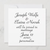 Victoriaans bloemenophangbord bewaar de datum wit save the date (Achterkant)