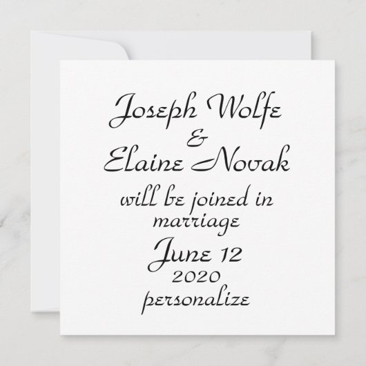 Victoriaans bloemenophangbord bewaar de datum wit save the date (Achterkant)