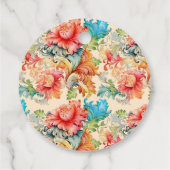 Victoriaans  Bloemenpatroon bruiloft Bedankjes Labels (Achterkant)