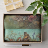 Victoriaans Bloemenportret Antiek Decoupage Rustie Tissuepapier (Geschenk)