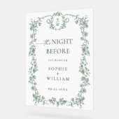 Victoriaans  Bloemenrepetitie Diner Welkom Acryl Bord (Hoek)