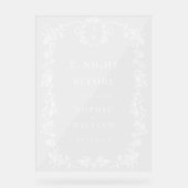 Victoriaans Bloemenrepetitie Diner Welkom Acryl Bord (Voorkant)