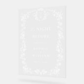 Victoriaans Bloemenrepetitie Diner Welkom Acryl Bord (Hoek)