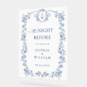 Victoriaans  Bloemenrepetitie Diner Welkom Acryl Bord (Hoek)