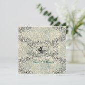 Victoriaans bloementheekransje  vrijgezellenfeest kaart (Staand voorkant)