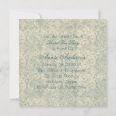 Victoriaans bloementheekransje  vrijgezellenfeest kaart (Achterkant)