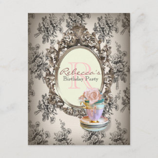 Victoriaans bloemetjeskoek engelse theekopie kaart