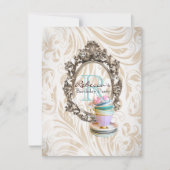 Victoriaans bloemetjeskoek engelse theekopie kaart (Voorkant)