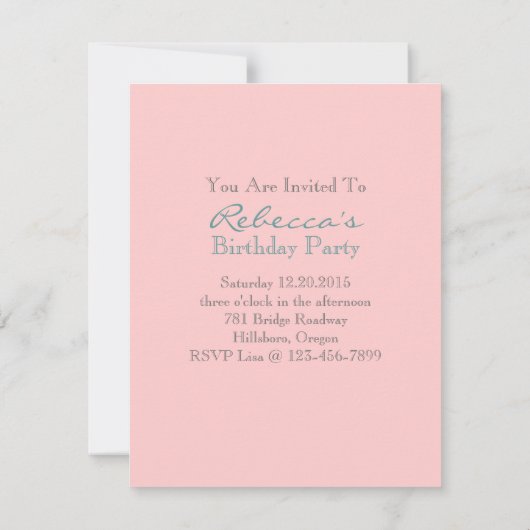 Victoriaans bloemetjeskoek engelse theekopie kaart (Achterkant)