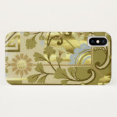 Victoriaans bloemgoud  behang textiel Case-Mate iPhone case (Achterkant (horizontaal))