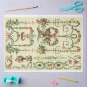 Victoriaans bloemgrenzenontkoppelpapier tissuepapier (Craft)