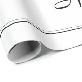 Victoriaans bloemig hangend teken bruiloft roze wi cadeaupapier (Rol Hoek)