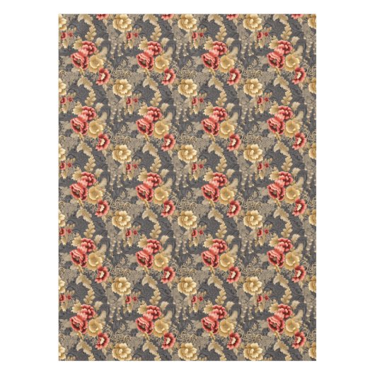 Victoriaans bloemige elegante Rozen Tafelkleed (Voorkant)