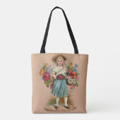 Victoriaans bloemmeisje tote bag (Achterkant)