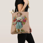 Victoriaans bloemmeisje tote bag (Dichtbij)