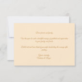 Victoriaans  bloemmotief Dank u Bedankkaart (Achterkant)