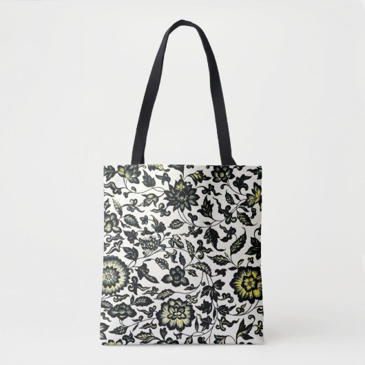 Victoriaans bloemmotief Ornament Tote Bag (Voorkant)