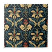 Victoriaans bloemmotief tegeltje (Voorkant)