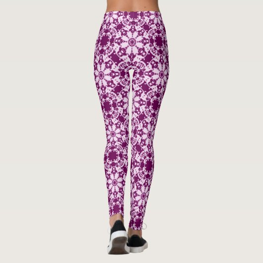 Victoriaans bloempatroon leggings (Achterkant)