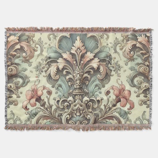 Victoriaans Bloemschaafpatroon Deken (Voorkant)