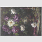 Victoriaans bloemstilleven Elegante Rozen in vaas Tissuepapier (Voorkant)