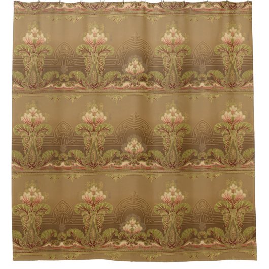 Victoriaans bloesem - elegante bloemkunst - nieuw douchegordijn (Voorkant)