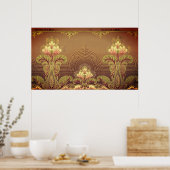 Victoriaans bloesem - elegante bloemkunst - nieuw poster (Keuken)