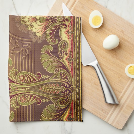 Victoriaans bloesem - elegante bloemkunst - nieuw theedoek (Quarter Fold)