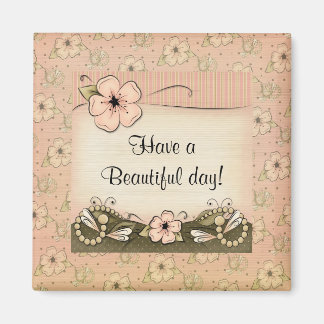 Victoriaans bloesems parels koelkast magneet