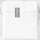 Victoriaans Blue Pattern Sticker Sjabloon (Tas)