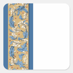 Victoriaans Blue Pattern Sticker Sjabloon