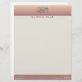 Victoriaans Blush Gepersonaliseerd briefhoofd (Voorkant / Achterkant)
