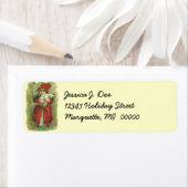 Victoriaans Boerderij Meisje kip Retouradres Label (Insitu)