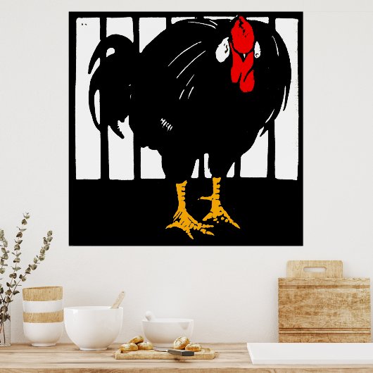 Victoriaans boerenrooster poster (Keuken)
