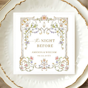 Victoriaans Boheems Bloemen repetitie diner Servet