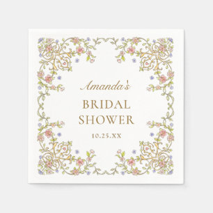 Victoriaans Bohemian Flowers Vrijgezellenfeest Servet