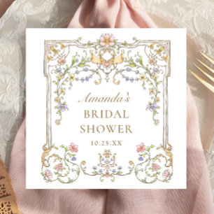 Victoriaans Bohemian Flowers Vrijgezellenfeest Servet