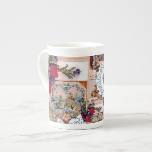 Victoriaans Bone China Mok (Links)