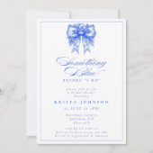 Victoriaans boog iets blauw Vrijgezellenfeest Kaart (Voorkant)