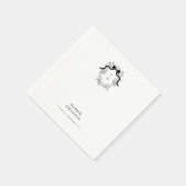 Victoriaans boog monogram bruiloft of verlovingsfe servet (Hoek)