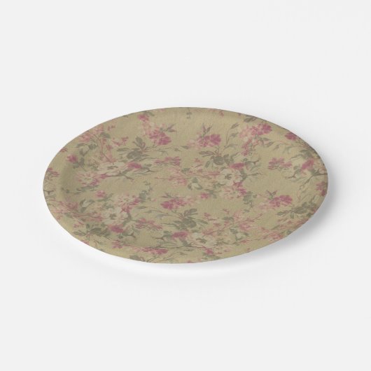  Victoriaans boomstambloemen Fancy Papieren Bordje (Gekanteld)