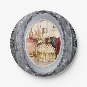 Victoriaans borden papier papieren bordje