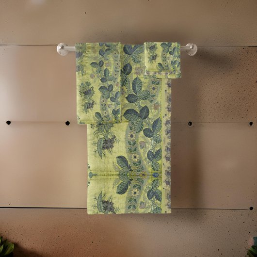 Victoriaans Botanisch Groen Bad Handdoek