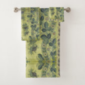 Victoriaans Botanisch Groen Bad Handdoek (Insitu)